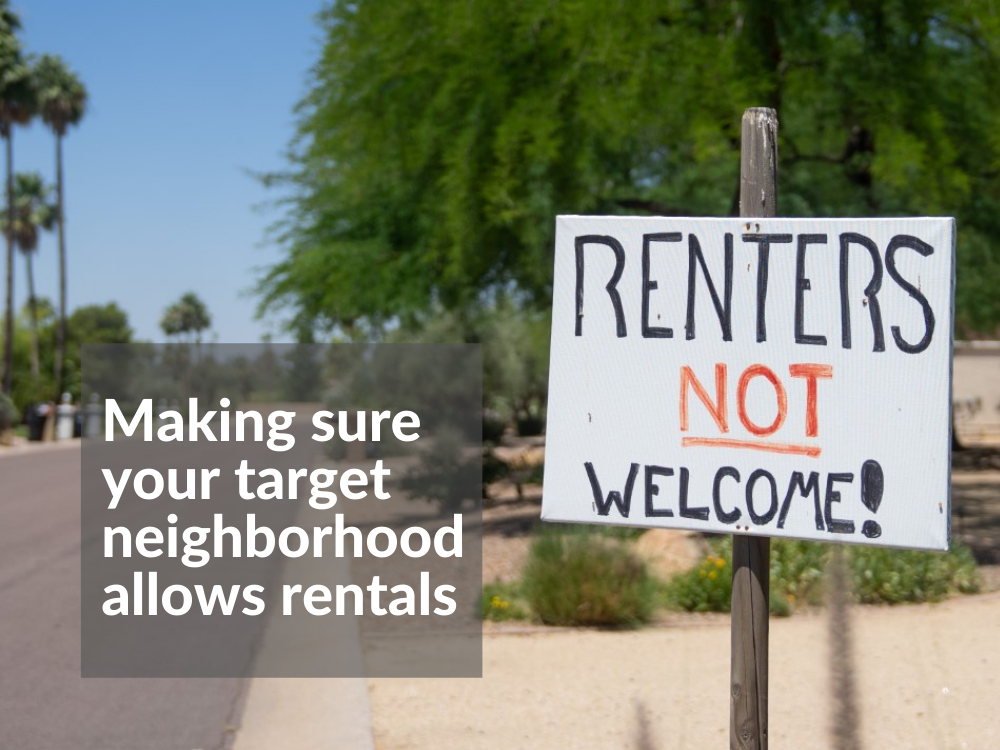 Measuring if your target neighborhood allows renters